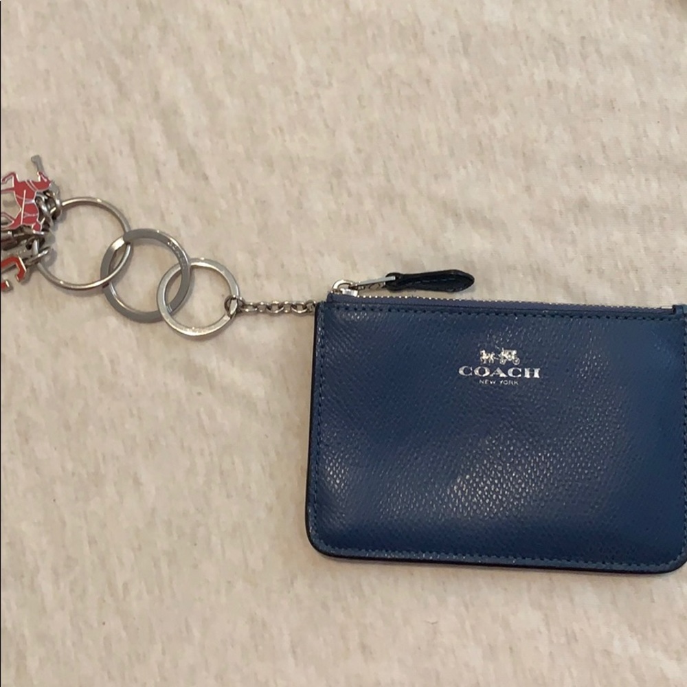 A small wallet with keychain.